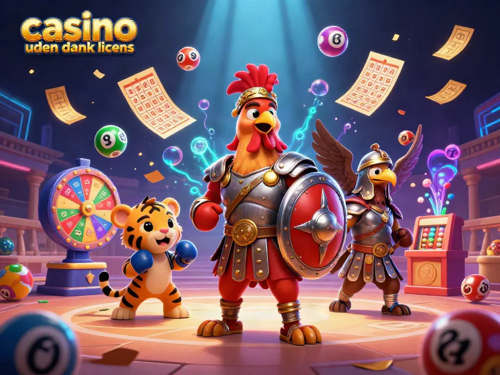 Experience thrilling gameplay at casino uden dansk licens with vibrant illustrations of dynamic game elements.