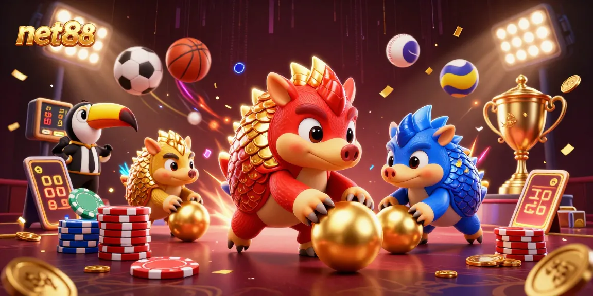 Compete in thrilling net88 matches with rival pangolins and dynamic gaming elements.