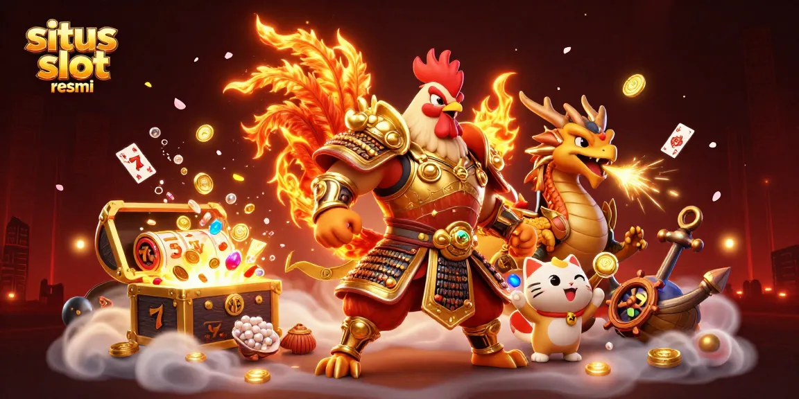 Engage with the thrilling world of situs slot resmi featuring a dynamic scene with powerful characters and exciting game elements.