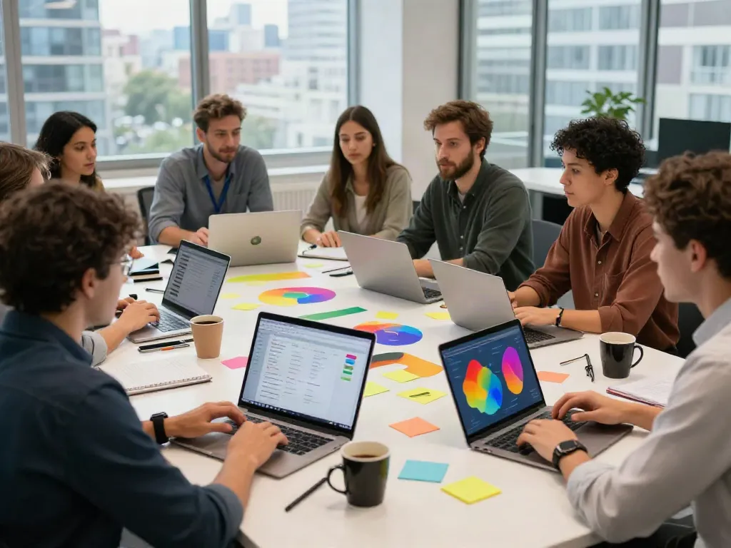 Collaboration on Google algorithm updates in a modern office at ROKOK88.