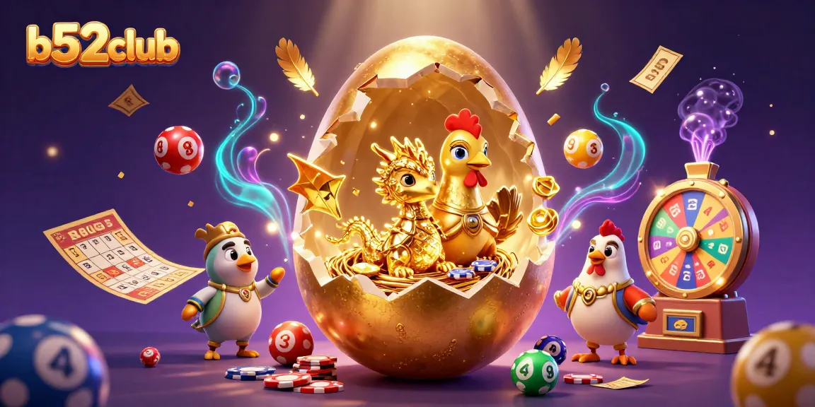 Bets soar at b52club with captivating golden dragon and poker chip treasures.