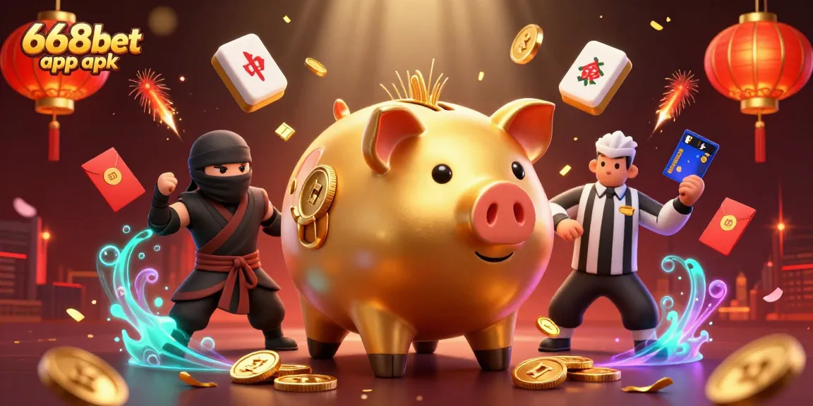 Experience the thrill of gambling with the 668bet app apk in an electrifying casino scene.