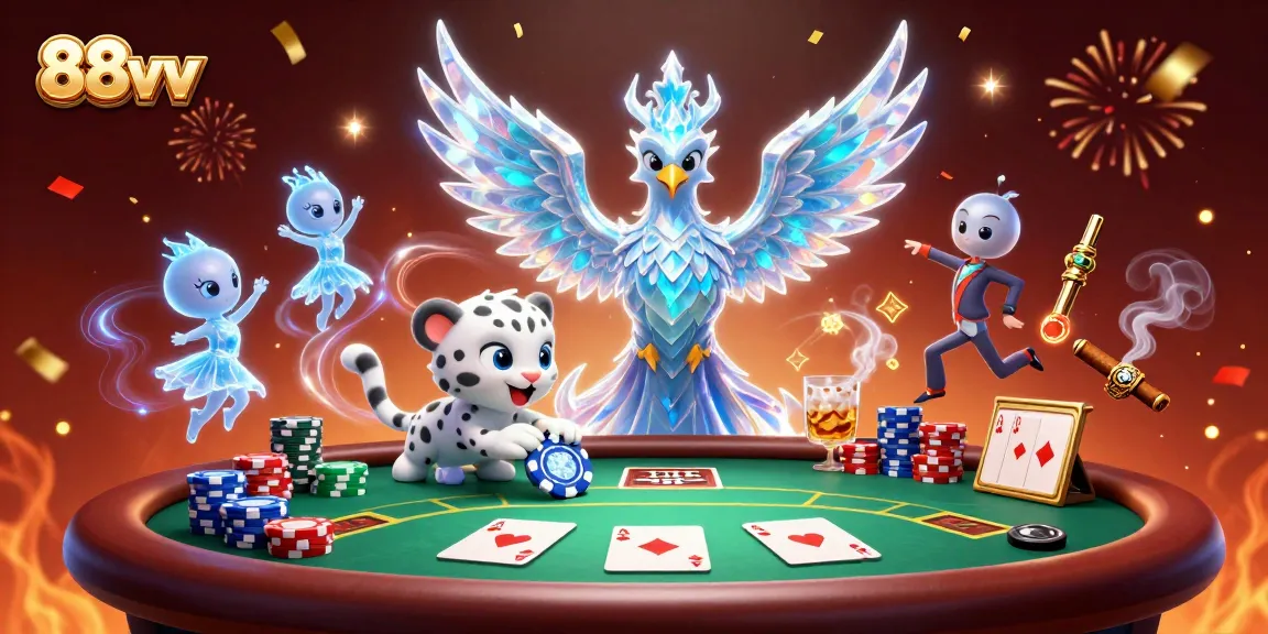 Engage in thrilling poker action with 88vv while enjoying a vibrant casino atmosphere.