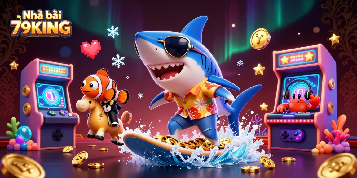 Engage in thrilling gameplay at Nhà cái 79KING, experiencing a cartoonish casino adventure with vibrant characters.