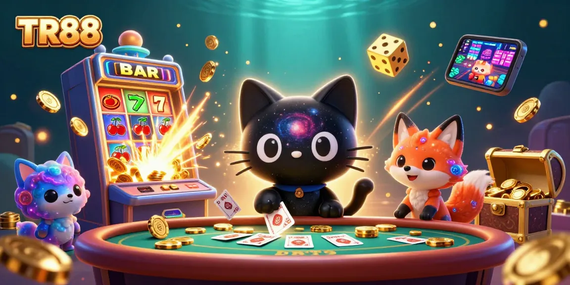 Experience TR88 like never before with our captivating cosmic casino adventure illustration.