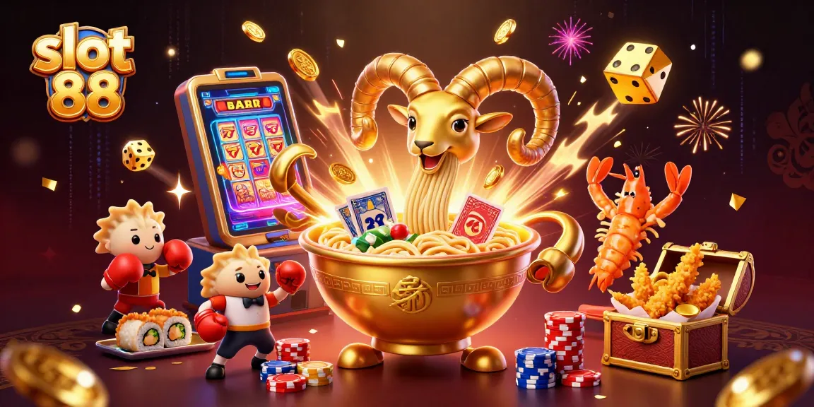 Spin slot 88 with vibrant cartoon characters dealing cards and stacking chips in a thrilling casino scene.