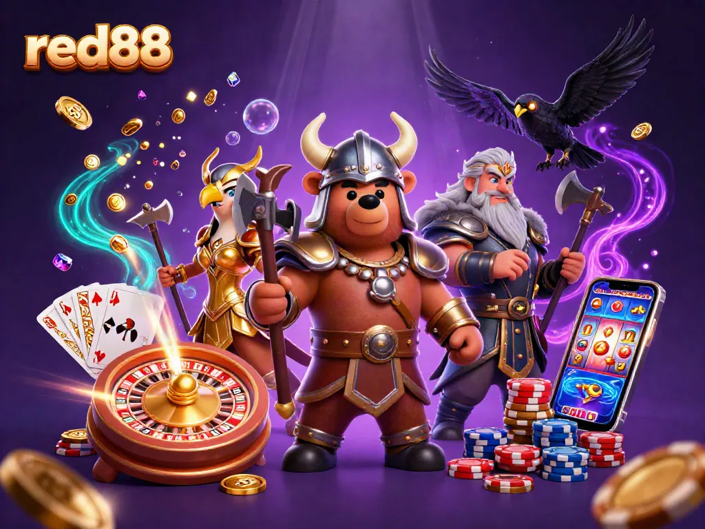 Experience exciting gameplay at red88 with vibrant 3D gambling elements and dynamic characters.